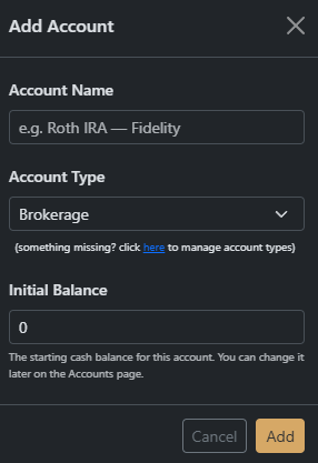Add Account