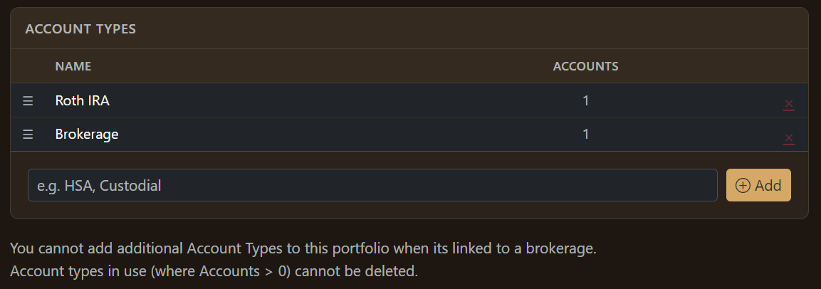 Create Account Types
