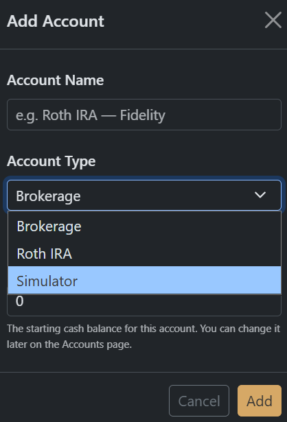 Add Account